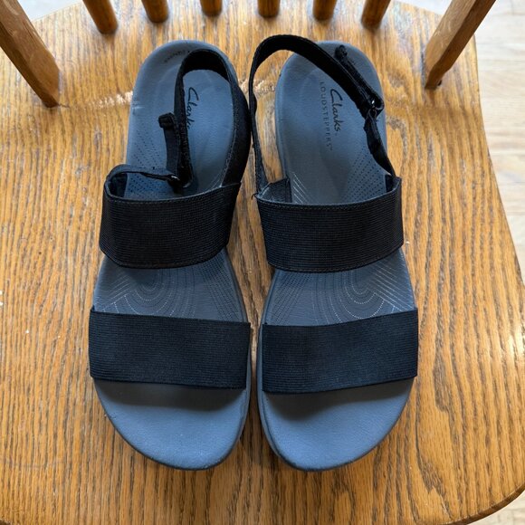 Clarks Cloudsteppers Arla Sandals - Black - Picture 1 of 5